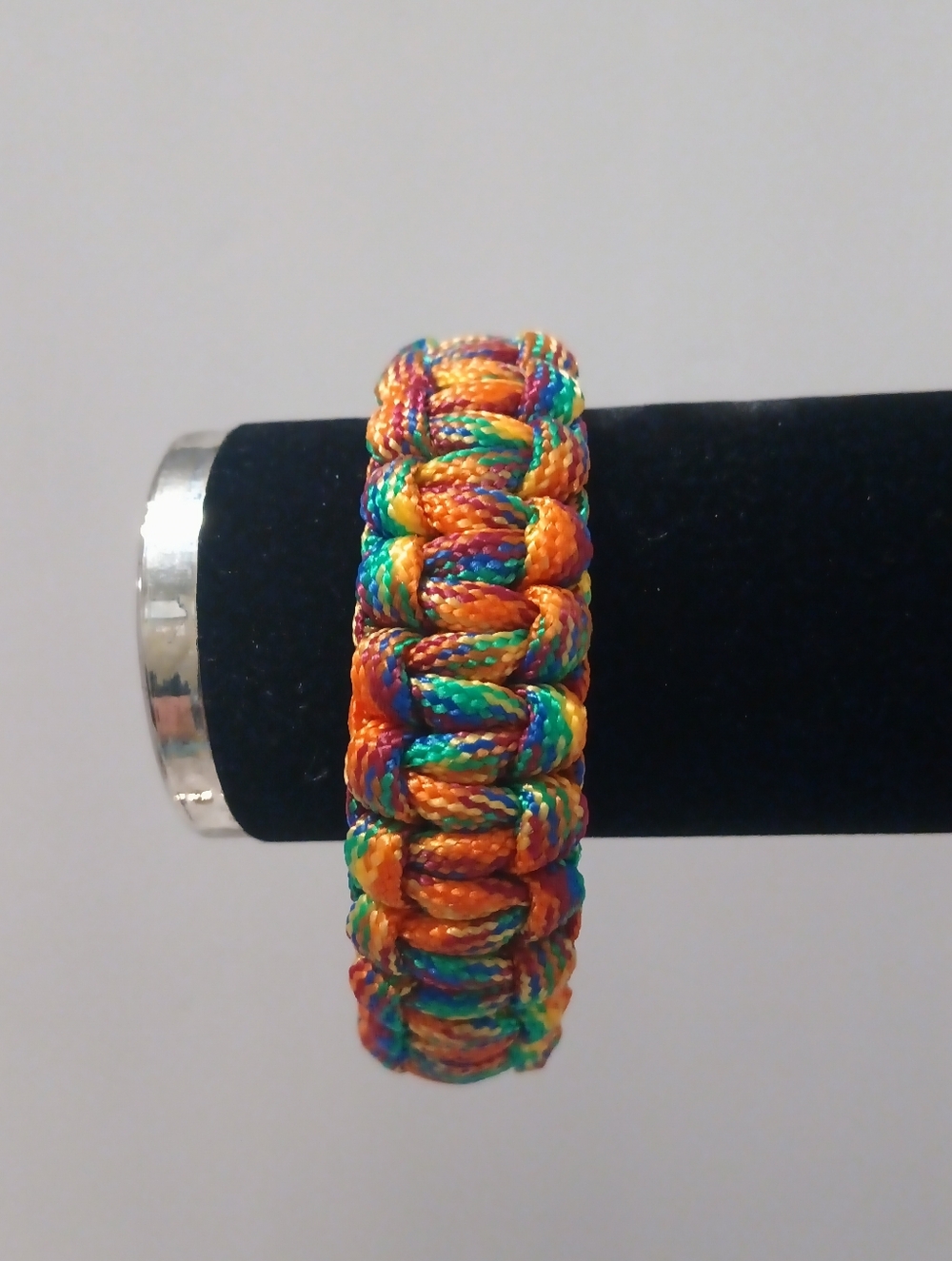 Handmade Rainbow Paracord Bracelet - Multicolor